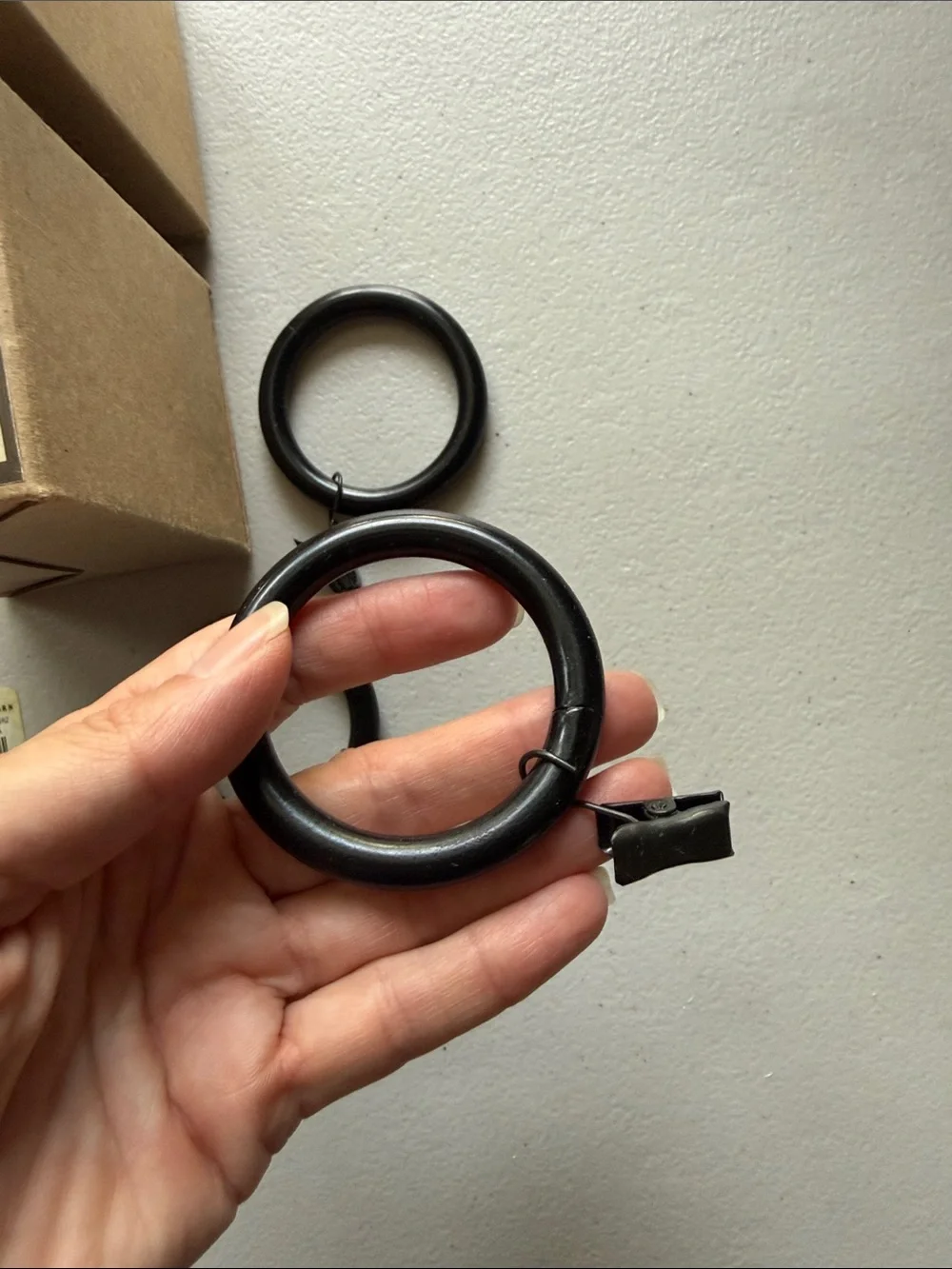 Pottery Barn Aged Bronze Clip Rings - Lot of 2 Sets - 14 Rings total - Large